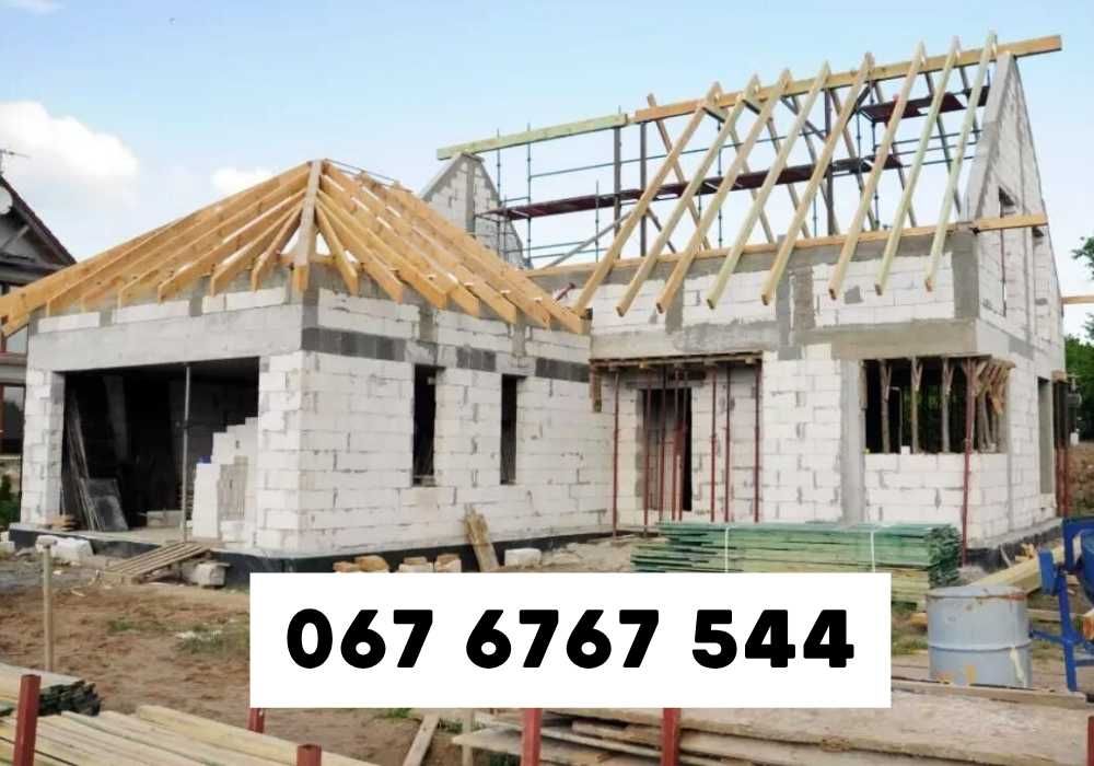 Будівництво будинків  Дом под ключ + фундамент • Строительные работы