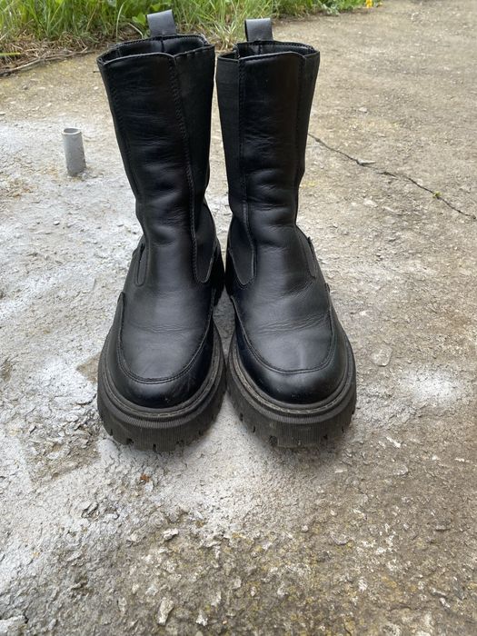 Черевики жіночі зимові на хутрі, колір чорний