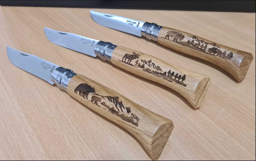 OPINEL 8 колекція animal гравірування малюнки колір нержавійка Ніж нож