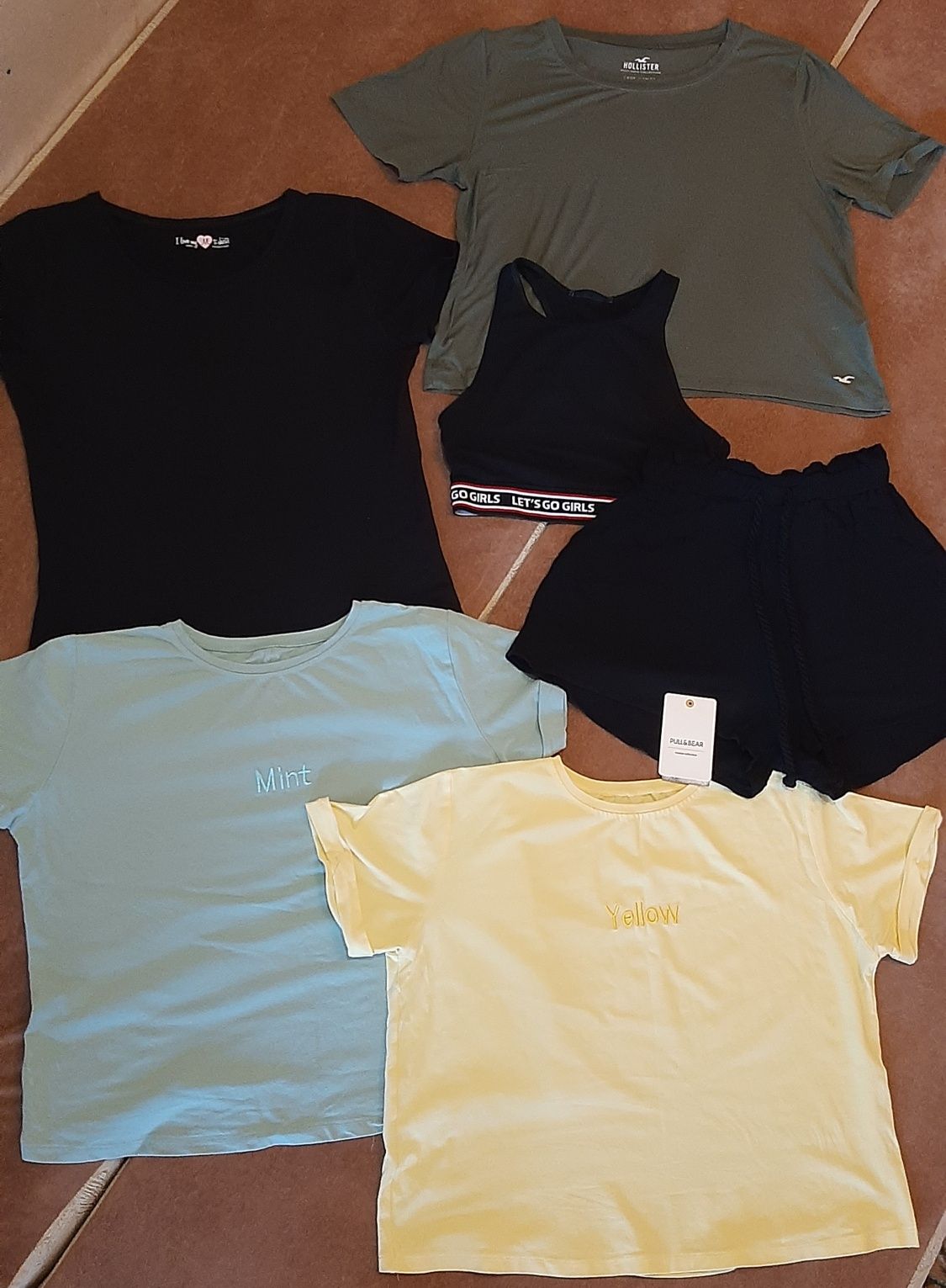 Комплект кроп - топ, футболки, топы, шорты.подросток. Cropp, Bershka