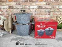 Dwa garnki 10,2L + 6,2L. ZL-7066. Gaz, Indukcja, Ceramika