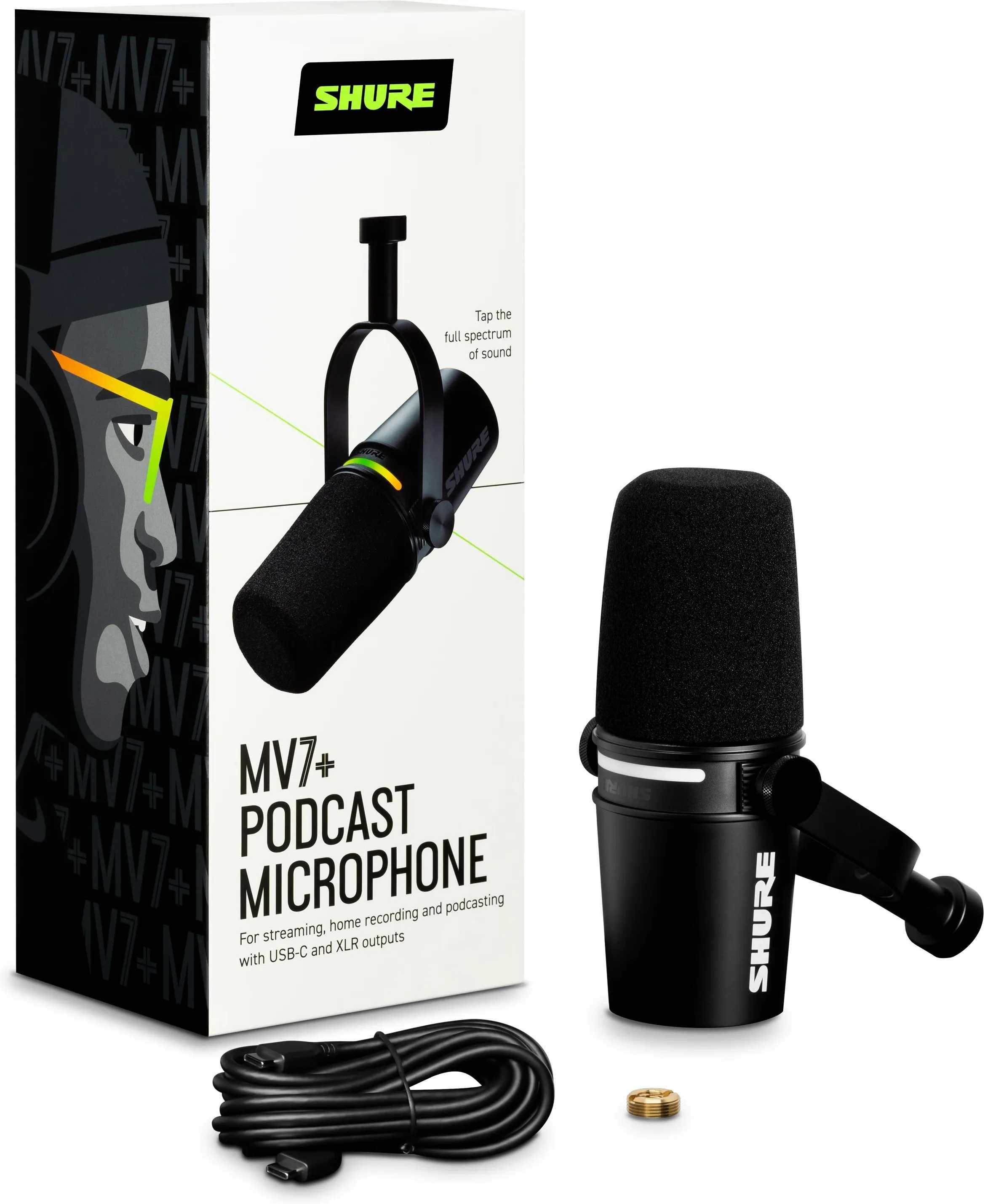 Mikrofony Przewodowe Dynamiczny Shure MV7+