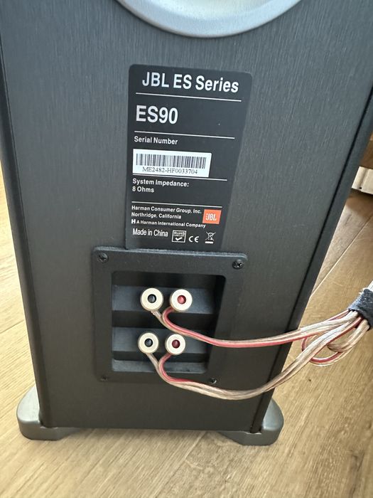 2x JBL ES90 + Yamaha RX-V479 – zestaw stereo + oryginalne akcesoria