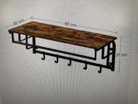 Półka z wieszakami LOFT Industral 80cm