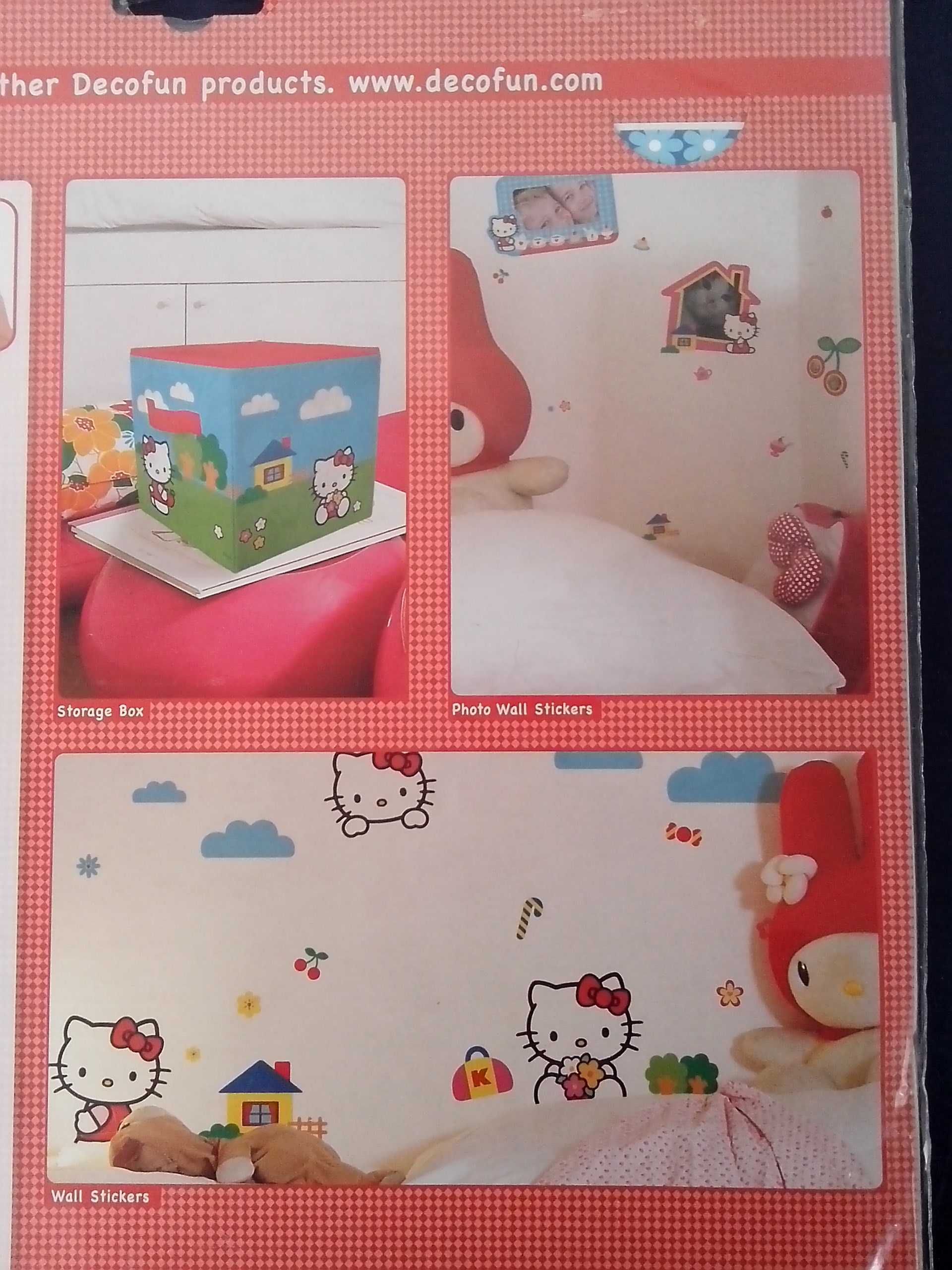 Adesivos fosforescentes para paredes da Hello Kitty. Novo.