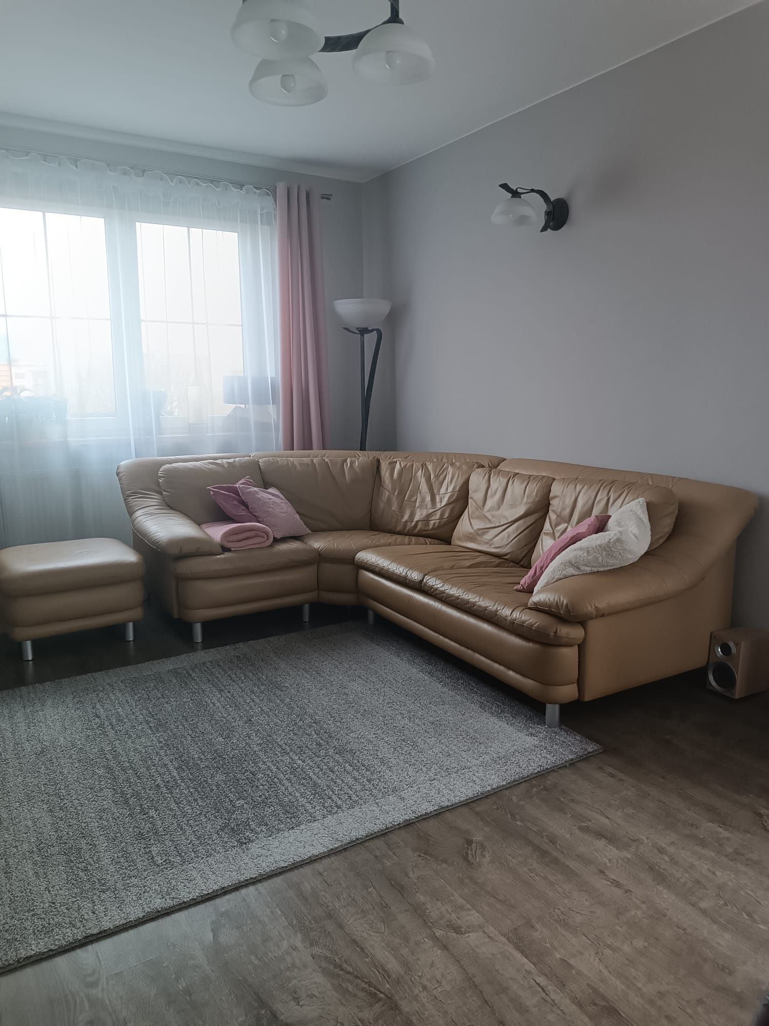 Sofa, kanapa narożna skóra cielęca naturalna
