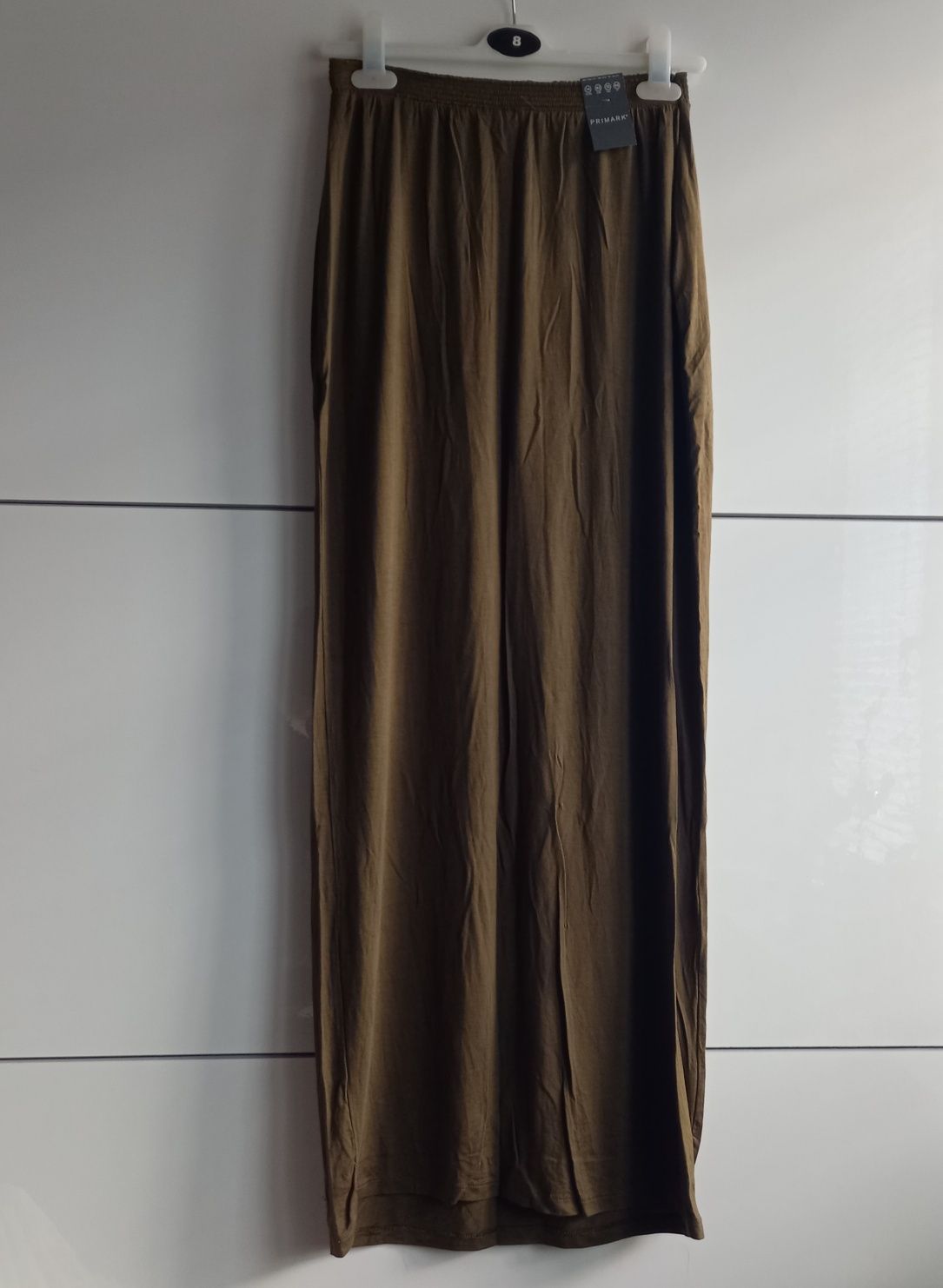 Spódnica maxi oliwkowa długa khaki zielona elastyczna nowa Primark