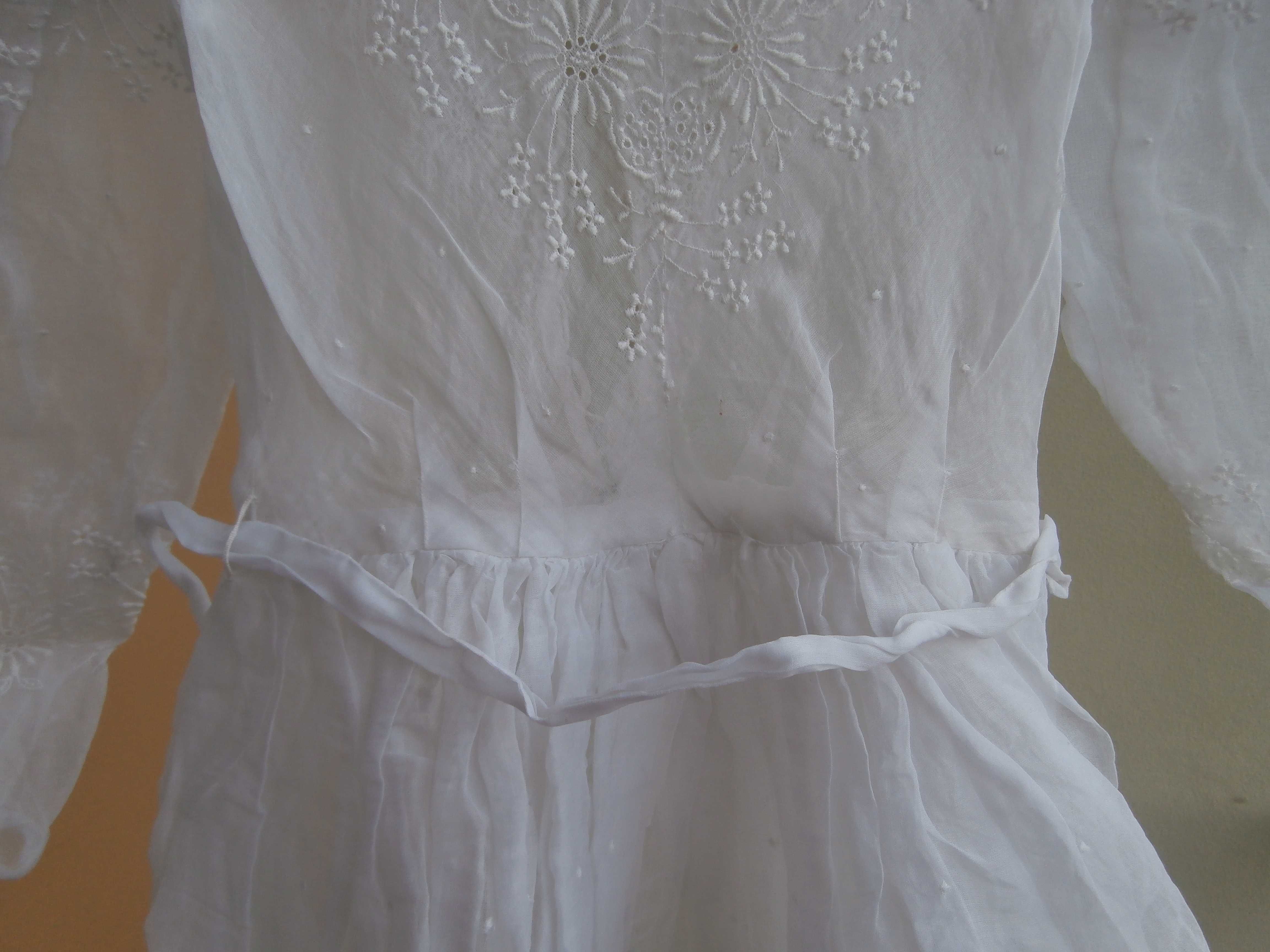 Vestido branco comprido vintage p/ comunhão