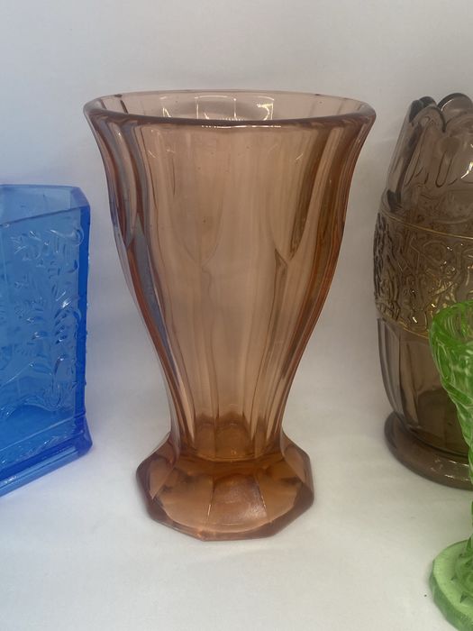 Ваза, цветное стекло, винтаж Европа