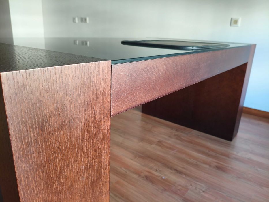 Mesa de Escritório Wenge maciça 1,80 x 80 x 80
