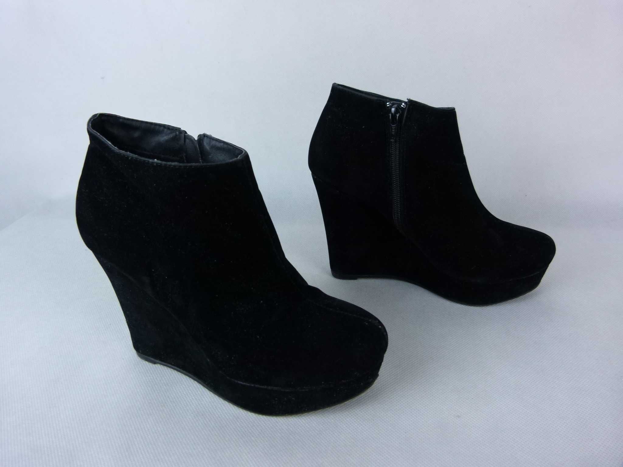 So You Shoes zamszowe botki na koturnie / 4 - 37