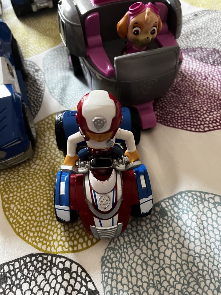 Conjunto 9 carros e figurinhas patrulha pata