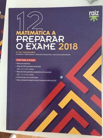 Livro de preparacao para exames 2018 10/11/12 de matematica