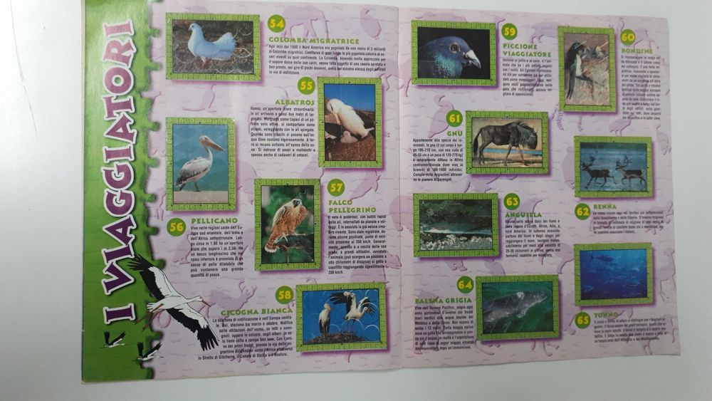 Caderneta de cromos Animali - completa