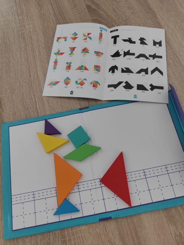 Tangram magnetyczny, ukladanka
