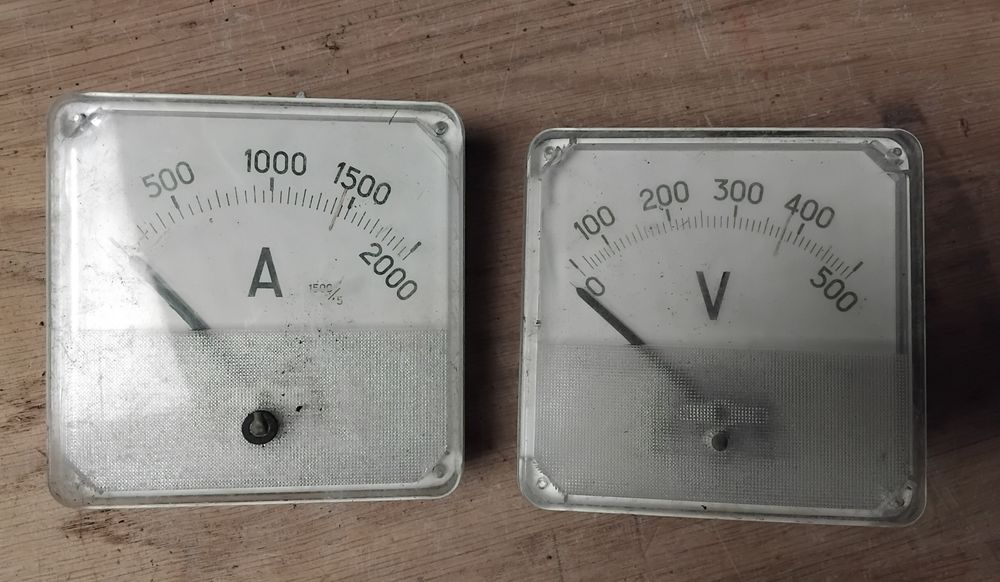 PRL amperomierz + voltomierz analohowy tablicowy