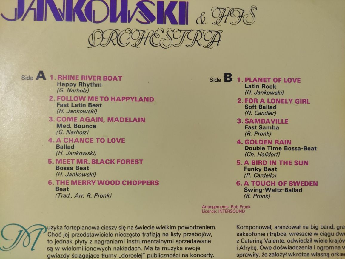 Płyta winylowa, winyl Horst Jankowski and His Orchestra