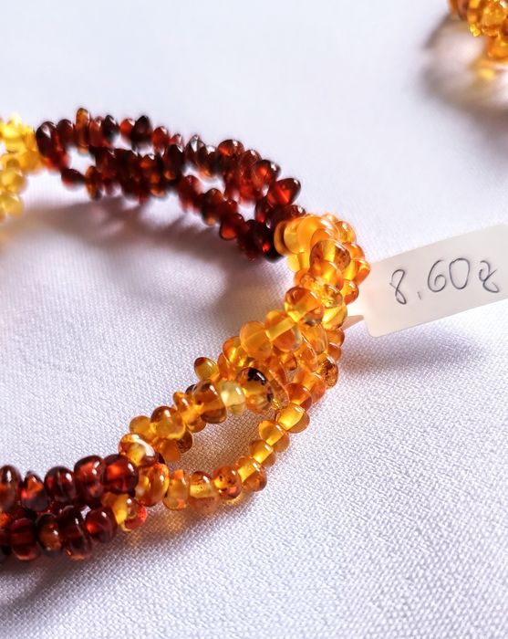 Bransoletka z Bursztynu Bałtyckiego nowa