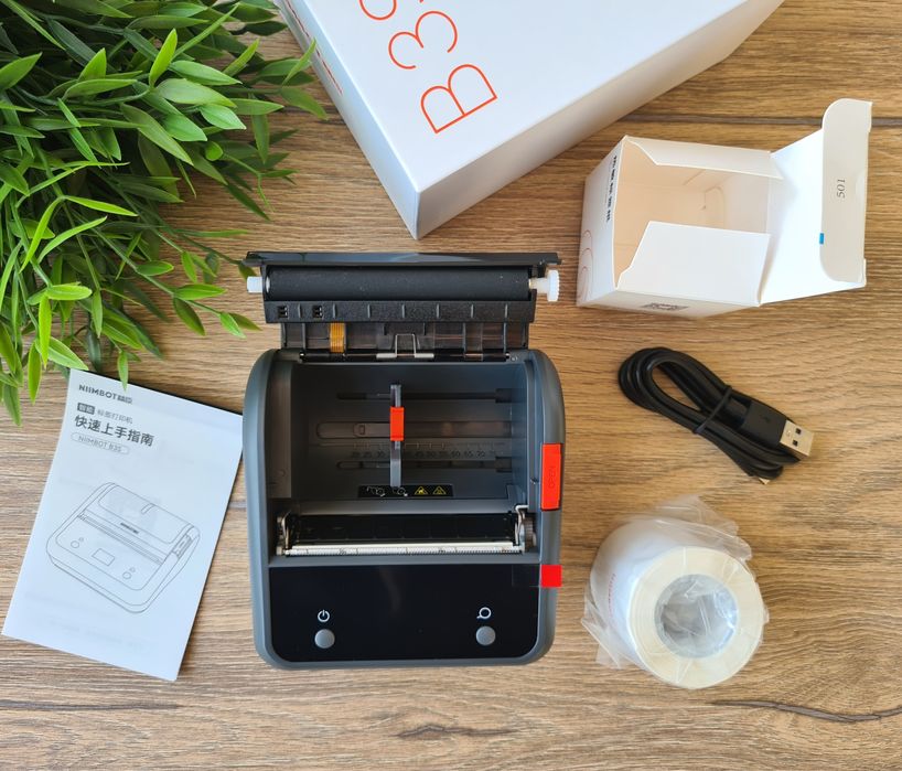 Термопринтер этикеток 20-75 мм блютуз Niimbot B3S принтер наклейок