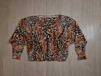 Pudełkowy sweterek sweter oversize panterka pantera r S M L