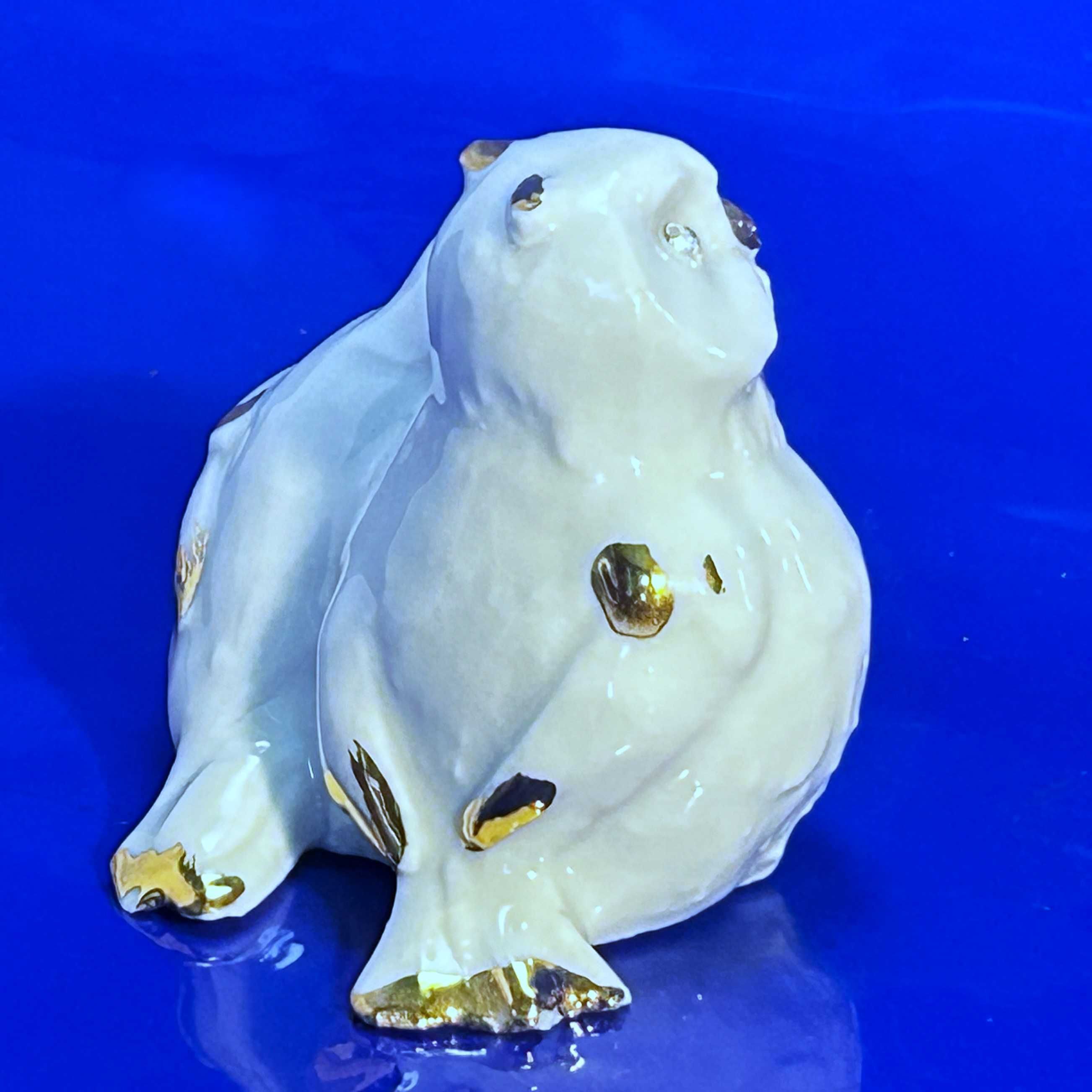 Figurka Sowy. Capodimonte. Sowy z oczami z kryształów Swarovski