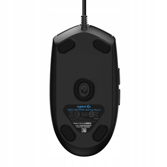 Myszka przewodowa Logitech G203 LightSync sensor optyczny