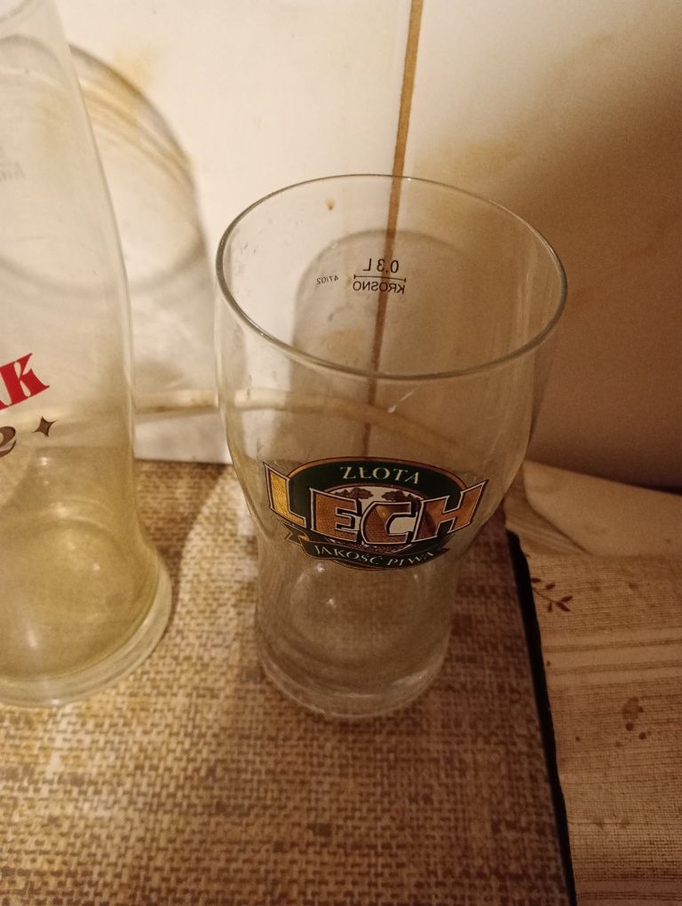 Szklanki do piwa, pokale kujawiak, Lech, coca cola
