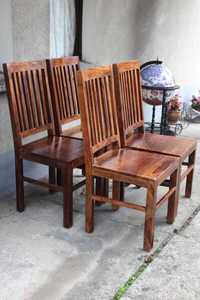 Solidne krzesła drewniane 4 sztuki