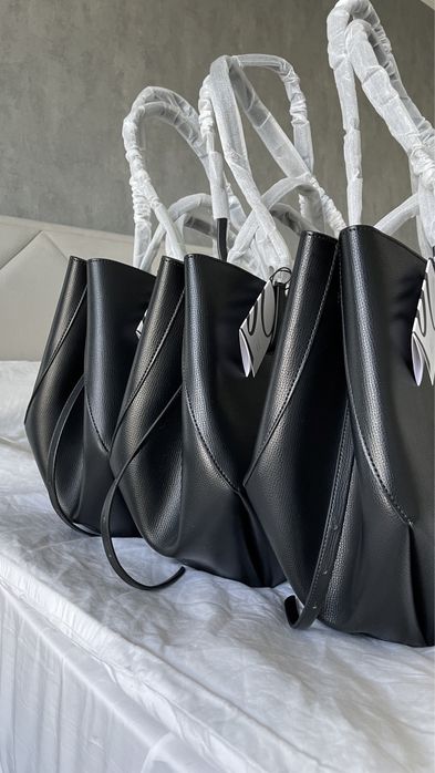 Сумка polene cyme black camel