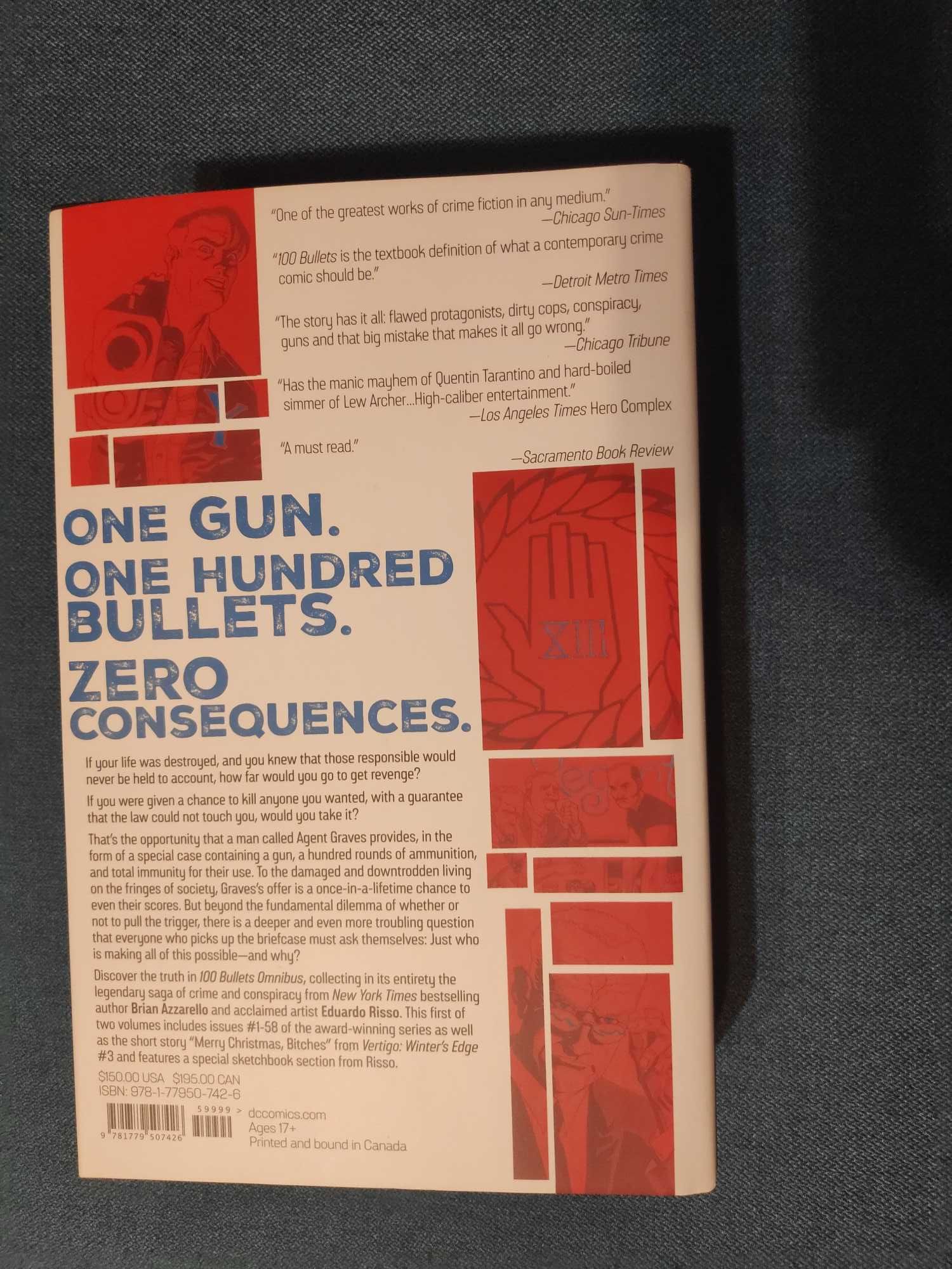 DC omnibus 100 bullets  vol 1 Brian Azzarello, Eduardo Risso, jęz ang