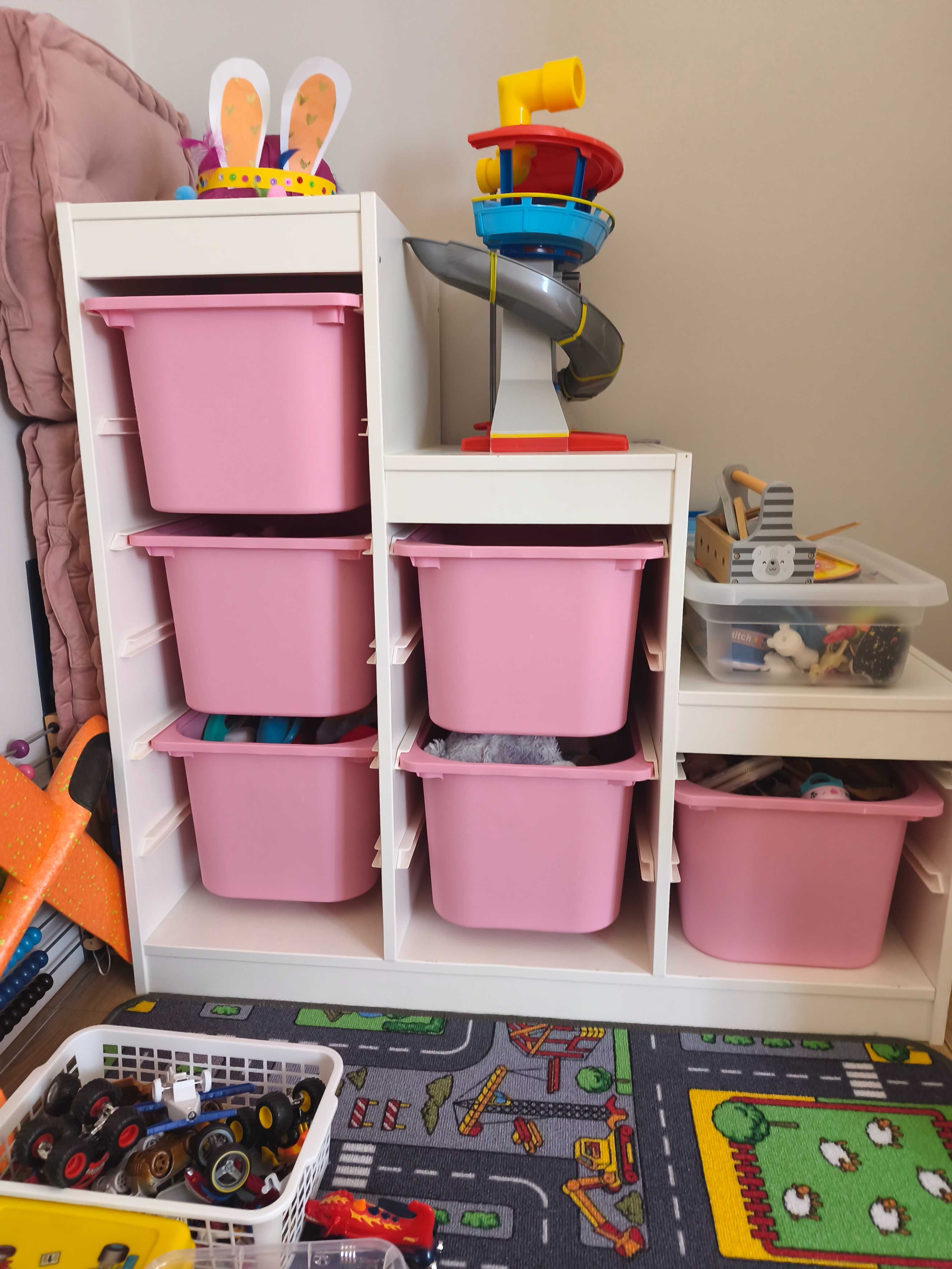 Trofast Ikea 6 pojemników biało różowe odbiór osobisty Wołomin