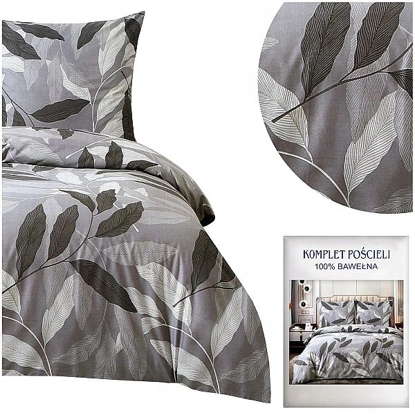 Pościel 160x200/3 części satyna bawełniana AIDA komplet 2x poszewka