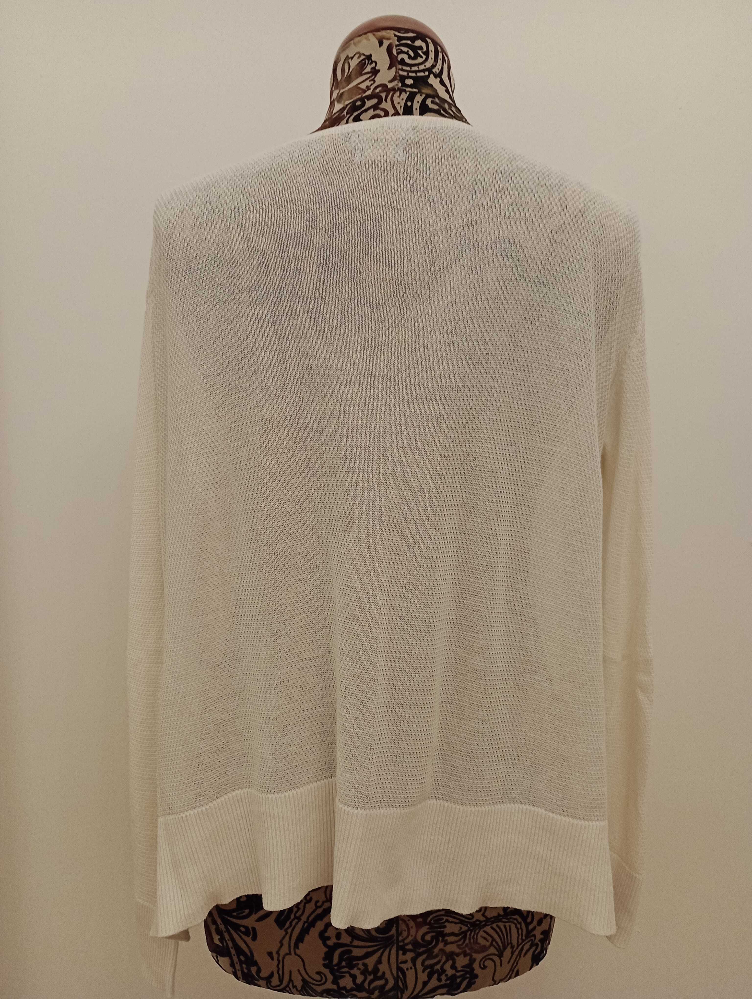 Sweterek MASSIMO DUTTI z Jedwabiem  - rozmiar  S/M - oversize - ecru