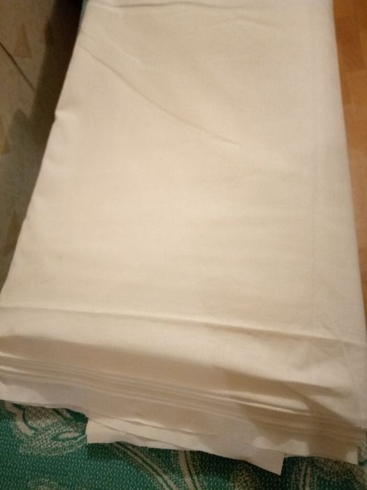 Ткань белая  х/б  новая