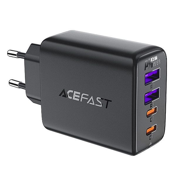 Ładowarka Acefast A61 Pd 45w GaN 2 x Usb-c + 2 x Usb-a z 4 portami - c