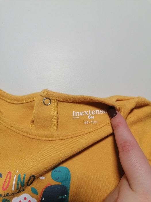 Babygrow Amarelo Mostarda com Dino