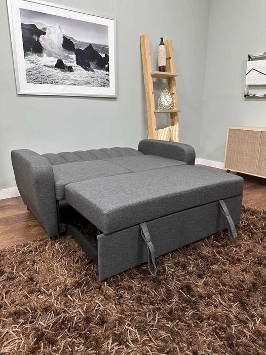 Sofá cama cinza com entrega gratuita! novoo