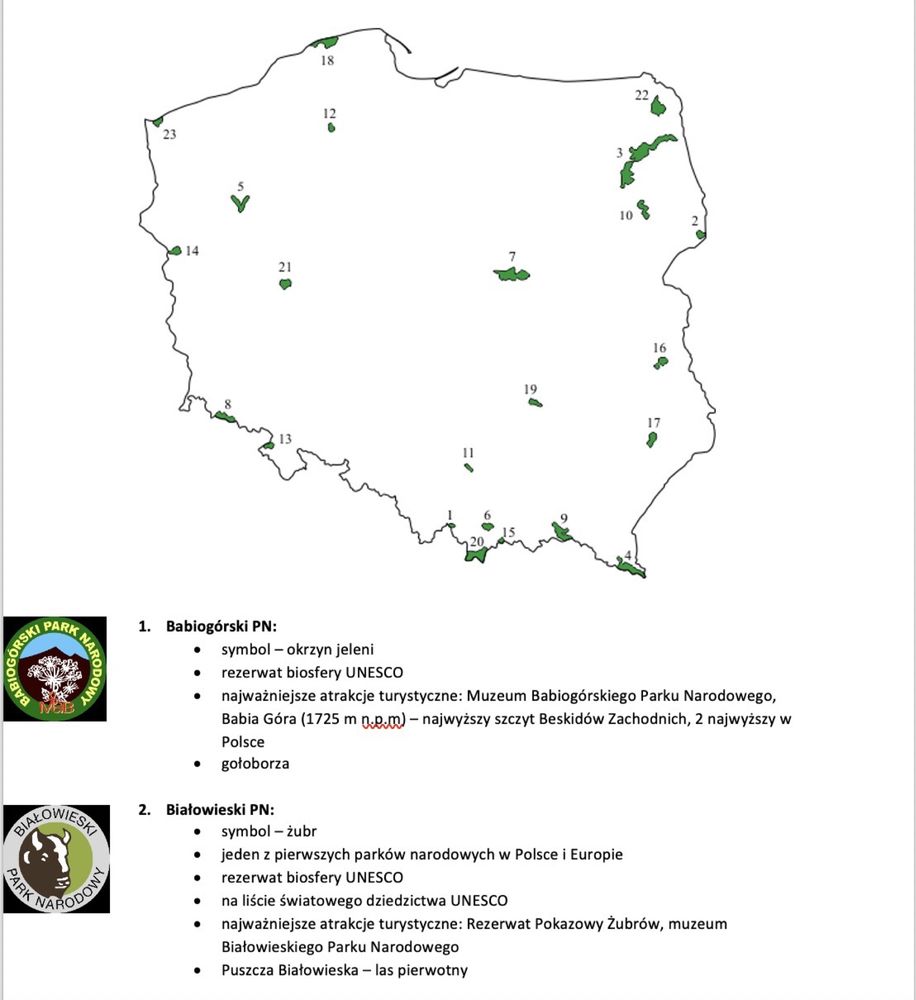 Notatki z geografii do liceum/matury - mapy (Polska+świat)