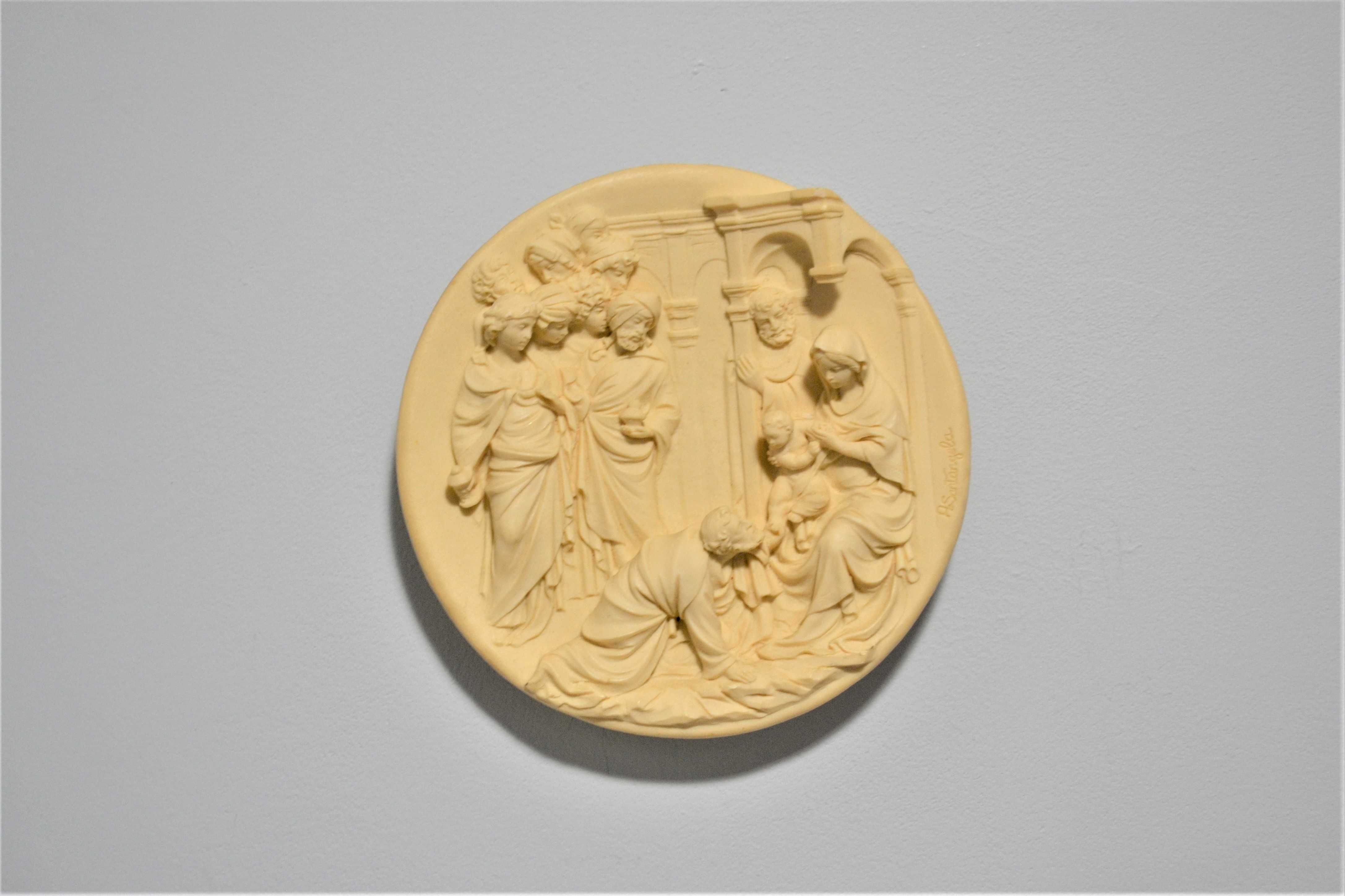 Talerz płaskorzeźba Dante Volteradici Santangelo Trzech Króli