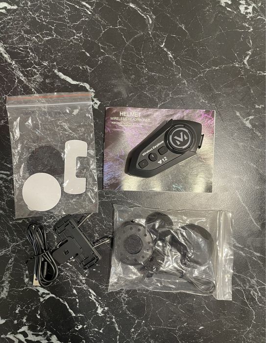 Мотогарнітура y12. Гарнітура на шолом. Мото навушники