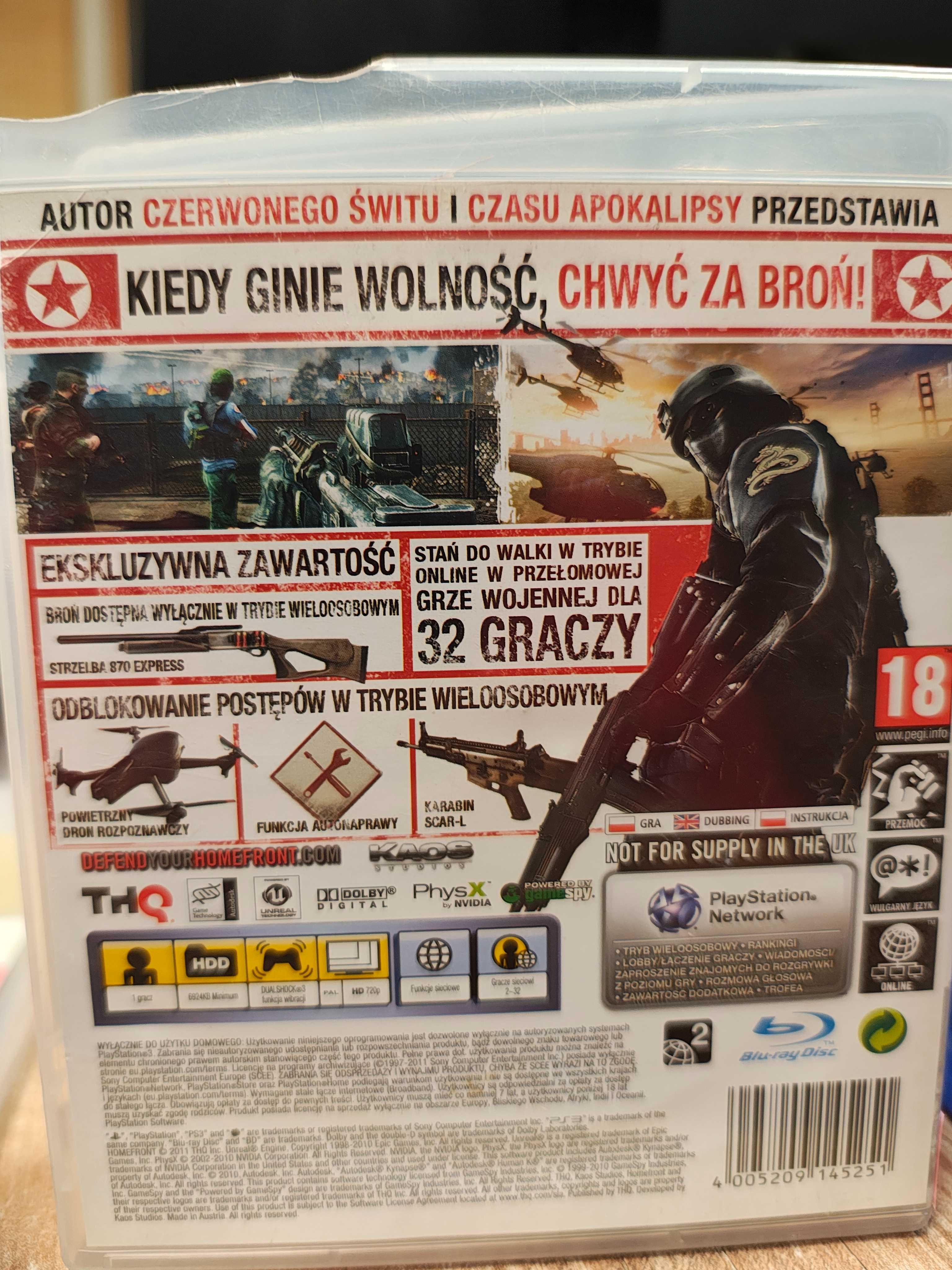 Homefront PS3, Sklep Wysyłka Wymiana