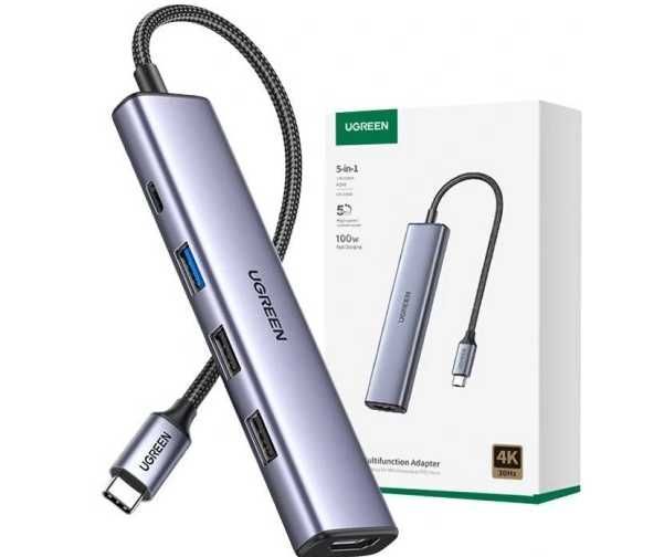 Hub UGREEN CM478 5w1 Wejście USB C HDMI, USB 2.0, USB 3.2, USB C
