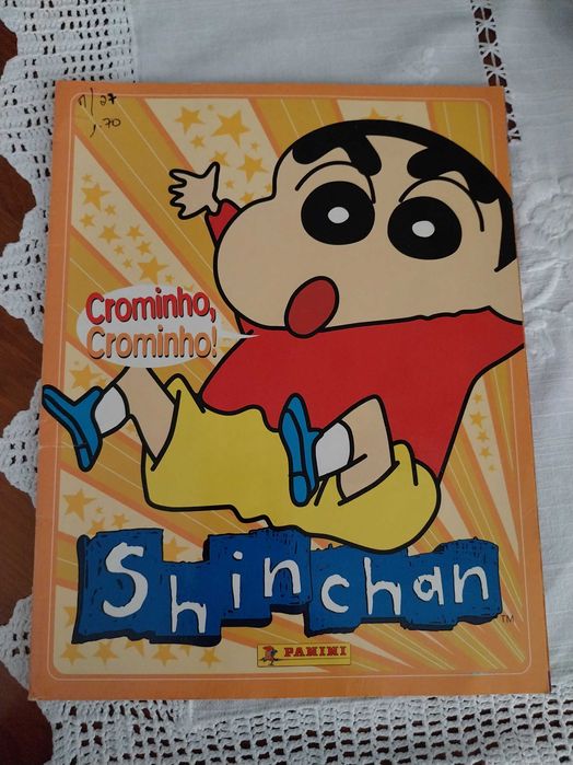 Caderneta de cromos ShinChan, Panini, com + de 140 autocolantes