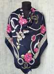 Chusta chanel granatowa