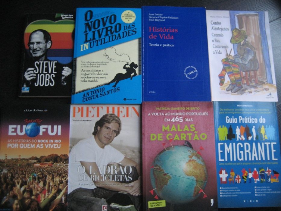 Livros vários autores: Carla Rocha, Diogo Faro, M.Filomena Mónica, etc