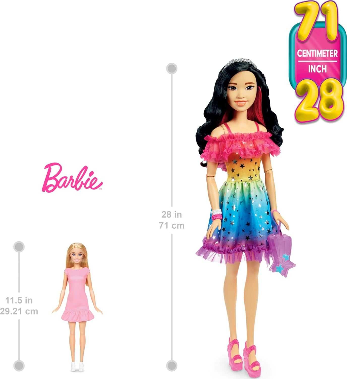 Барби Лучшая подружка брюнетка 70 см Barbie Large Doll with Black Hair