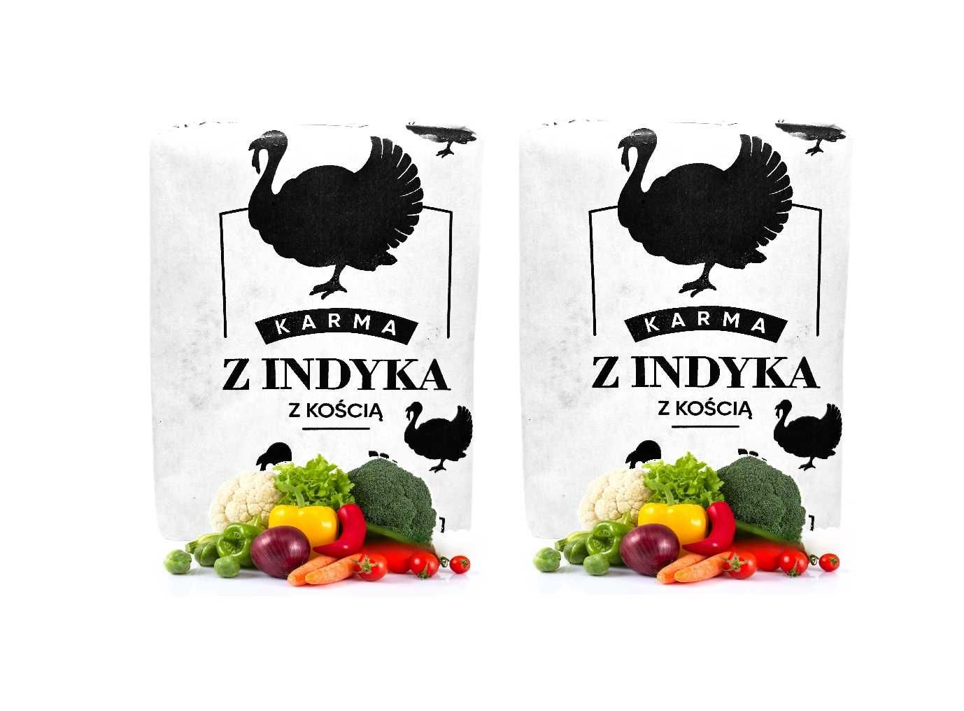 20KG Mięso mrożone dla psa Z INDYKA indyk Z KOŚCIĄ BARF karma