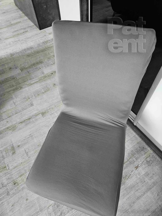 Pokrowce na krzesła uniwersalne elastyczne 6 sztuk szare komplet