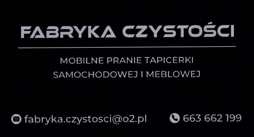 Mobilne i stacjonarne pranie tapicerki samochodowej i meblowej,dywanów