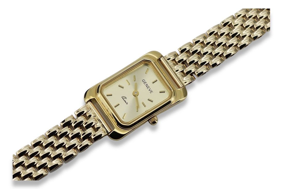 Damski złoty 14k zegarek z bransoletą biżuteria lw003y&lbw004y Gdańsk
